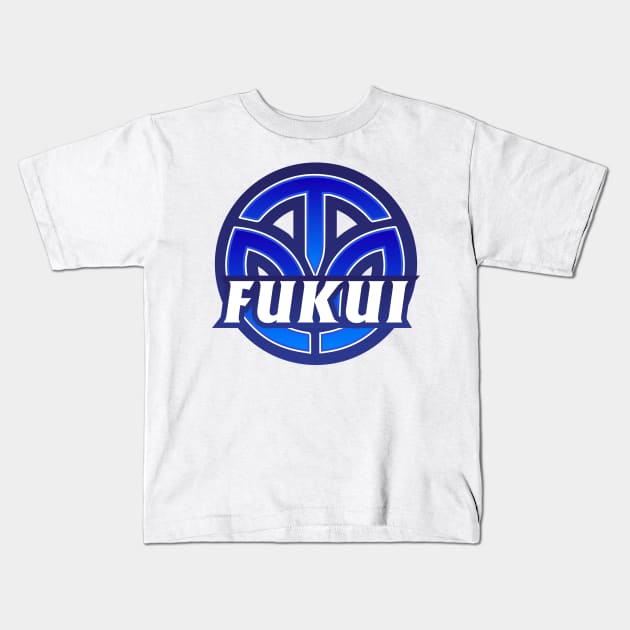 Fukui Prefecture Japanese Symbol Kids T-Shirt by PsychicCat